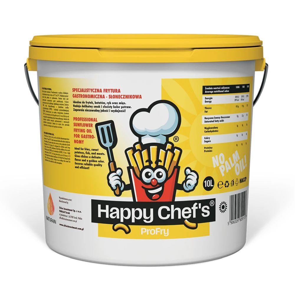 Happy Chef's - Specjalistyczna Frytura Gastronomiczna Słonecznikowa 10L